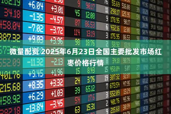 微量配资 2025年6月23日全国主要批发市场红枣价格行情
